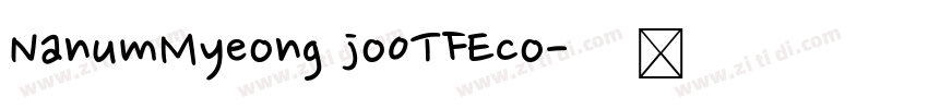 NanumMyeong jo0TFEco字体转换